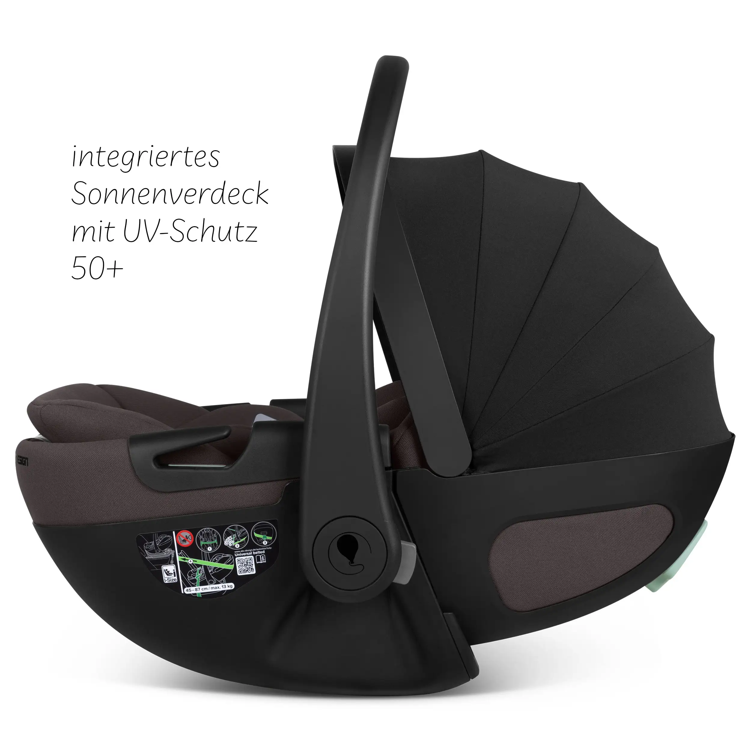 Coque auto Calla i-Size avec position allongée, base ISOFIX rotative Root incluse